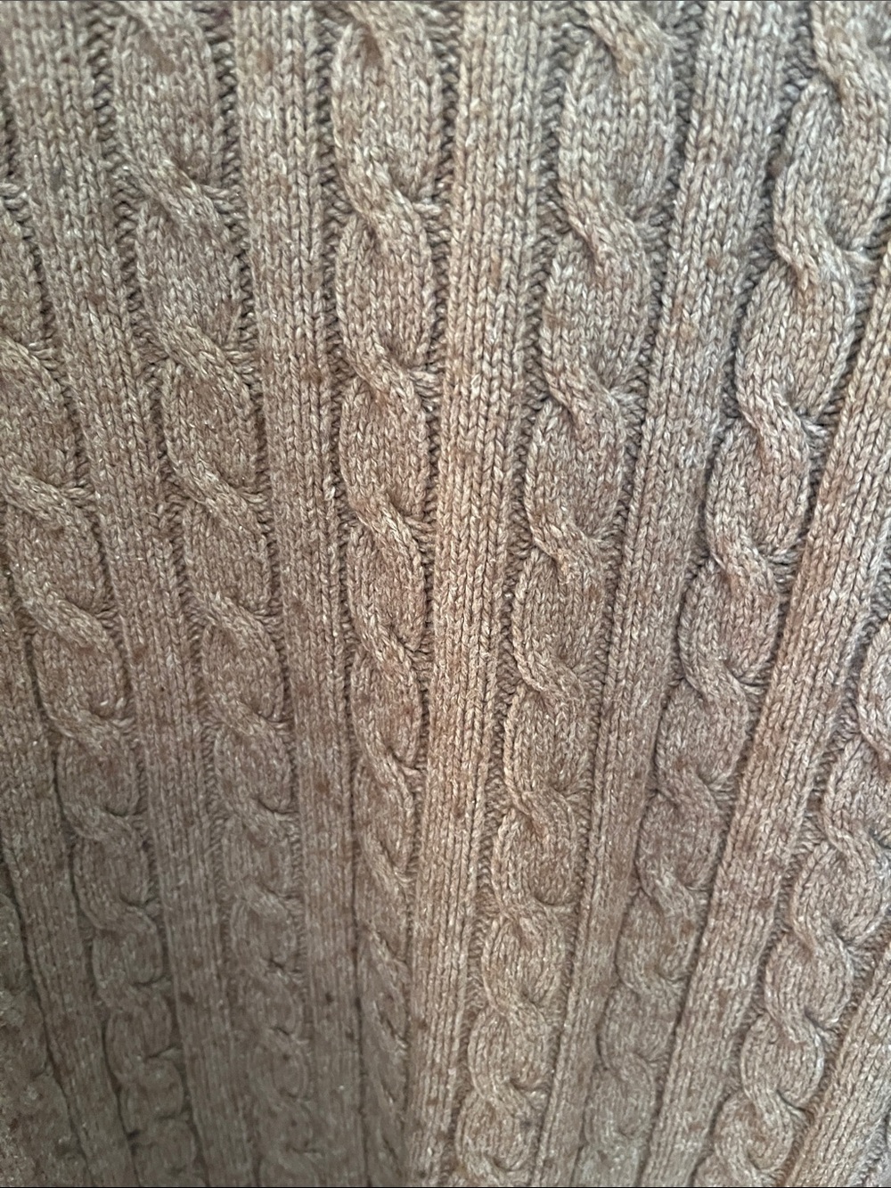 Eddie Bauer Vintage Wool Blend Cable Tall Sweater - Picture 3 of 5